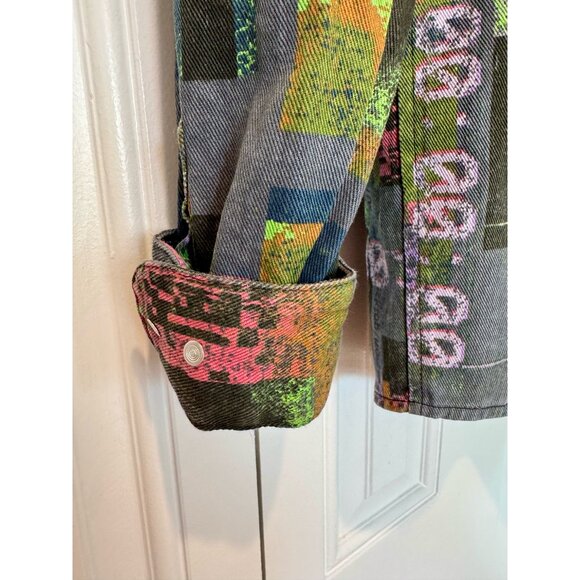 BDG Eclectic VHS Print Oversized Denim Shirt Jacket - Picture 6 of 8